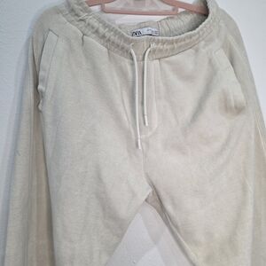Zara Cream Jogger Pants